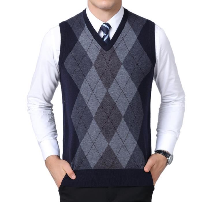 Pull carreaux sale homme
