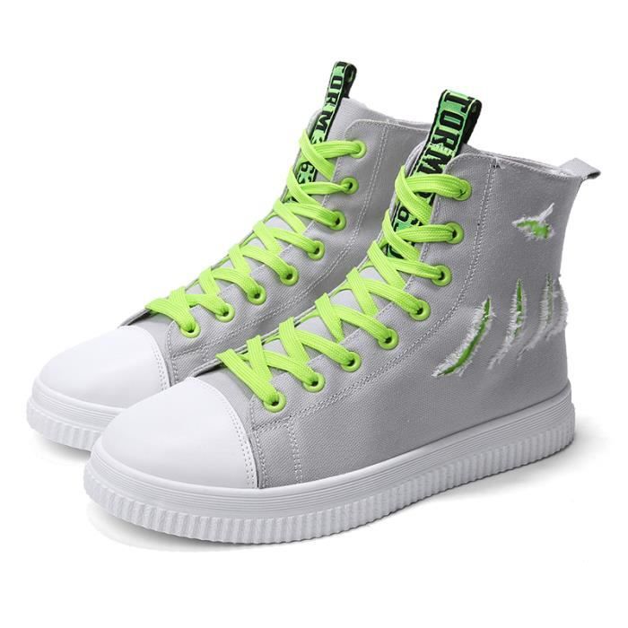 basket montante toile homme