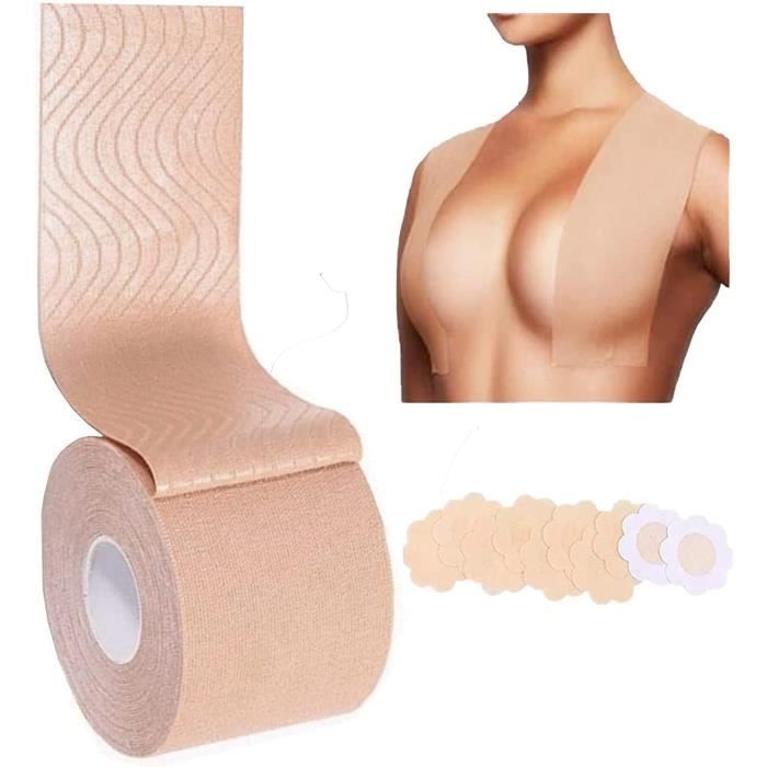 Soutien-gorge Adhésif Invisible & Ruban Poitrine - Avec 5 Paires De Couvre-tétons, Pour Robes Dos Nu, Soirée - 7
