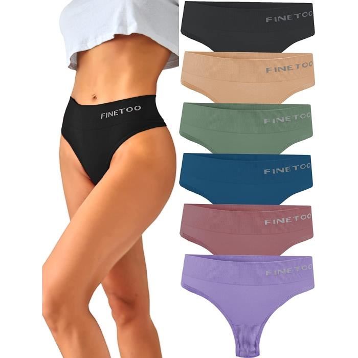 6 Pack String Tangas Dames Gainante Ventre Plat Ensemble de Cordes