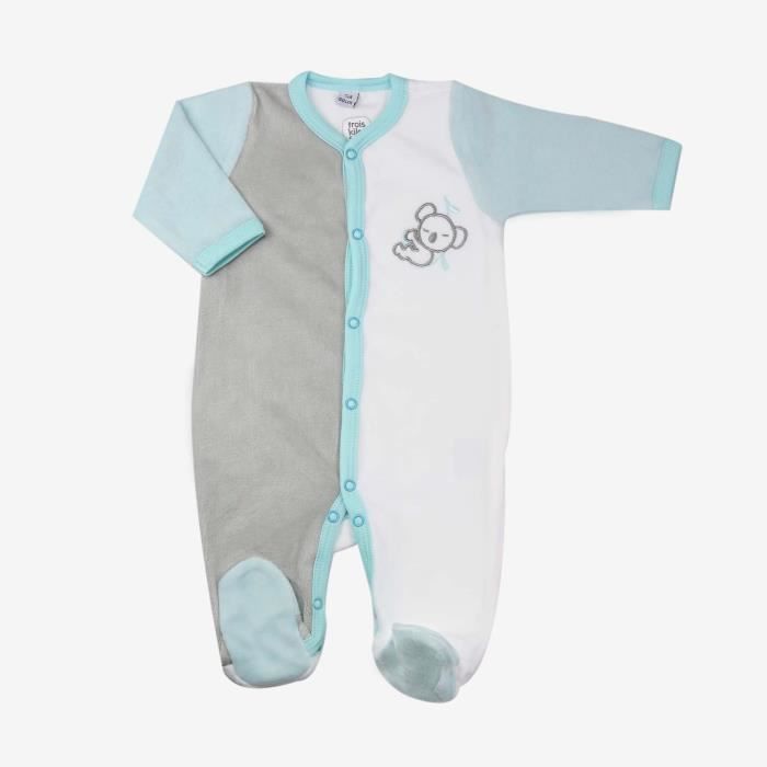 Pyjama bébé 1 mois - TROIS KILOS SEPT Gris - Cdiscount Prêt-à-Porter