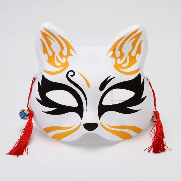 demi visage masque de chat anime renard partie sombre cosplay masque de bal ecran de soie l cdiscount maison