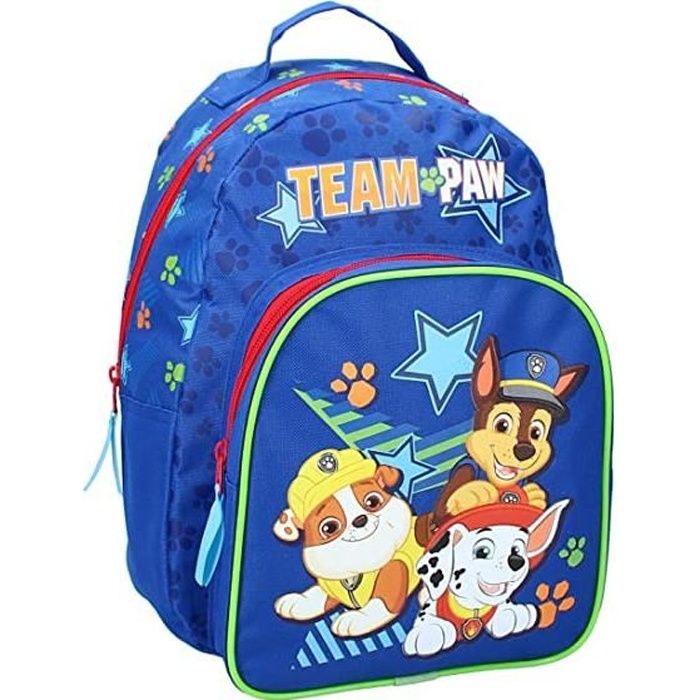 Sac à dos maternelle - PAW PATROL - 30 cm - Bleu - La Pat Patrouille - 100% Polyester