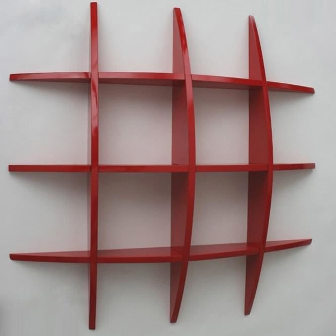 Etagere Cube Murale Bibliotheque Rouge Achat Vente Etagere
