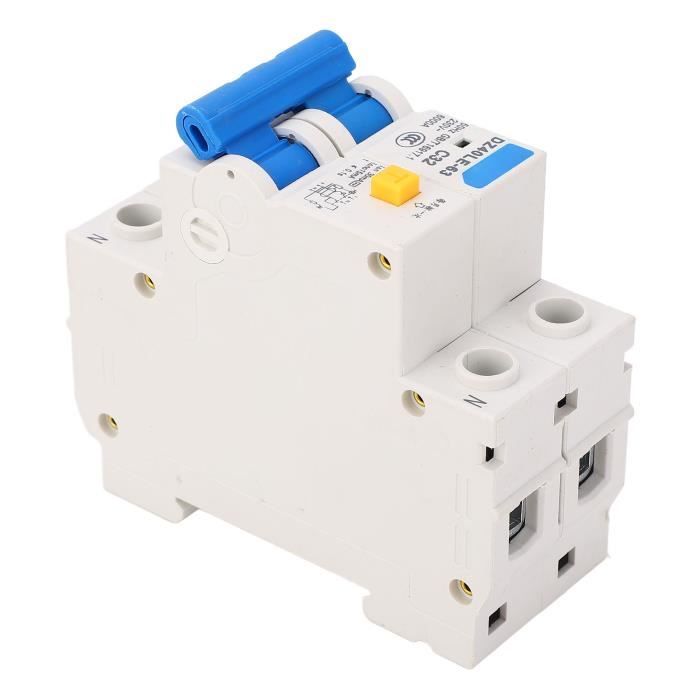 Disjoncteur Miniature DZ47sLE C32 1P+N – Protection Surcharge & Court-Circuit, Montage Rail DIN, PA66 Ignifuge – Idéal Maison & Bureau