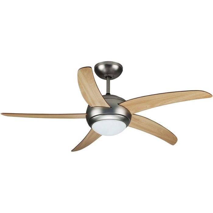 Ventilateur De Plafond Avec Lumière Intégrée E27 - 26 Cm, Télécommande, 3 Vitesses, 3 Températures De Couleur - Pour Petites Pièces
