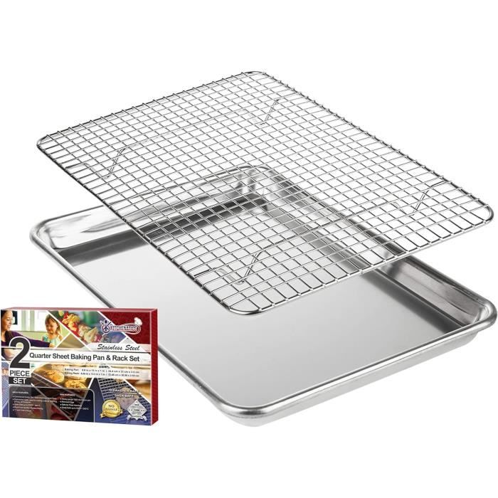 Lot De 2 Plaques à Rôtir Noires Anti-Adhésives – 33 Cm + 32 Cm – Passe Au Lave-Vaisselle – Fabriqué Au Royaume-Uni Ustensiles Cuisine Royaume-Uni
