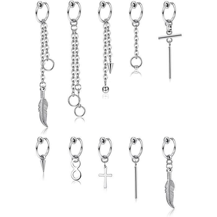 TOYANDONA 8 Paires De Boucles D’Oreilles à Clip – Pendentifs Colorés Pour Filles Et Adolescents