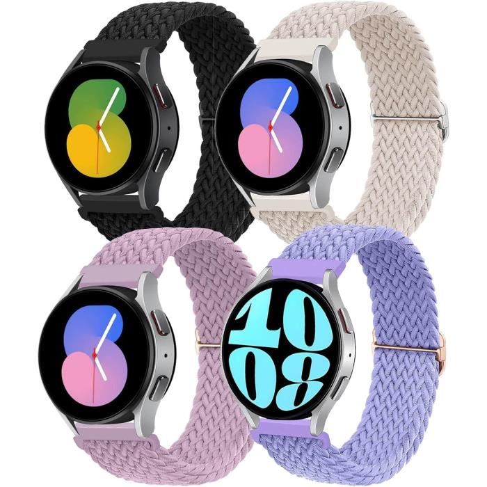 Lot De 2 Bracelets Tressés Pour Garmin – Nylon élastique 20 Mm, Compatible Vivoactive 5, 3, Venu 2 Plus, Etc. - 2