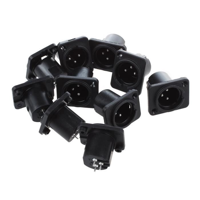 Câble XLR Passe-through Jectse 2 Pièces - Pour Micro, Sono, éclairage Scène, Connexion Stable - 2