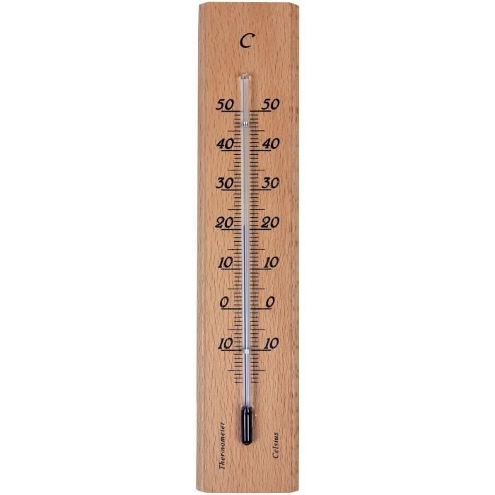 SPEAR & JACKSON Thermomètre bois intérieur 19 cm