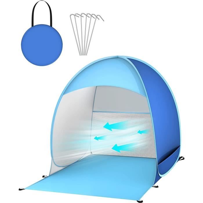 Tente De Plage Pop-up XL Deluxe – Pour 3-4 Personnes – Protection UV – Facile à Monter