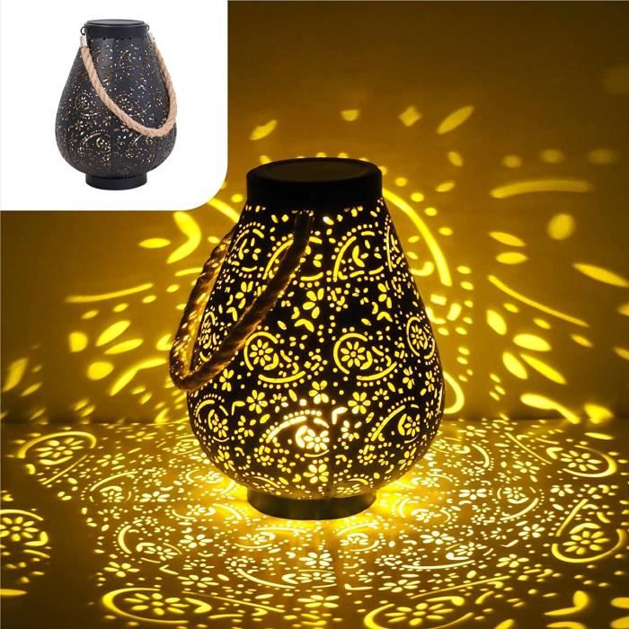 Gadgy lanterne solaire marocaine lampe solaire de table pour jardin extérieur lampe solaire