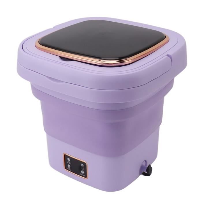 AMZTEMU Mini Machine à Laver Portable 20L – Pliante Pour Bébé, Sous-Vêtements, Chaussettes – Camping & Dortoir – Rose – Puissance <100W