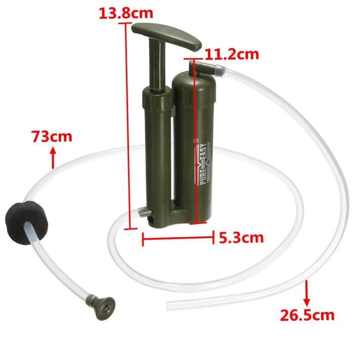 Pompe à Main Purificateur D'eau Portable - Filtre 4 étapes - Kit De Survie (neuf)