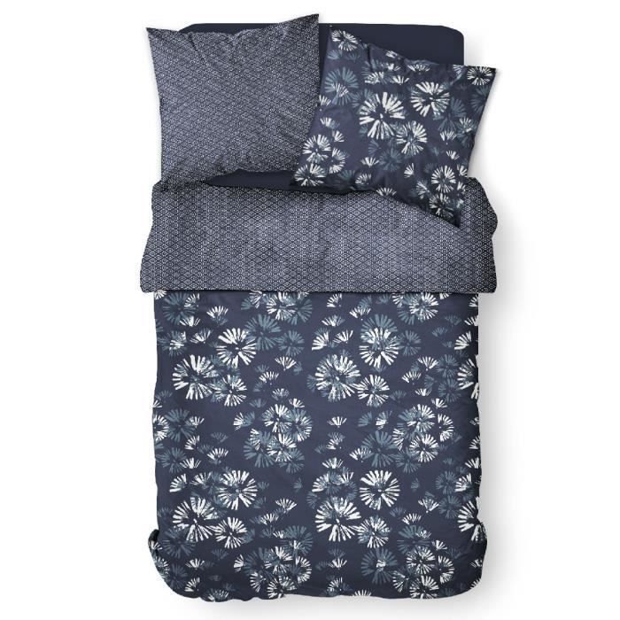 PARURE DE LIT TODAY - HOUSSE DE COUETTE 220X240 + 2 TAIES D OREILLER 63X63 - 100% COTON 57 fils - Su