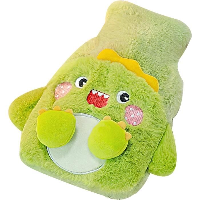 Bouillotte Pour Enfants 400 ML Avec Housse En Peluche Douce - Amovible Et Lavable - Anti-fuite - Lapin Rose - 2