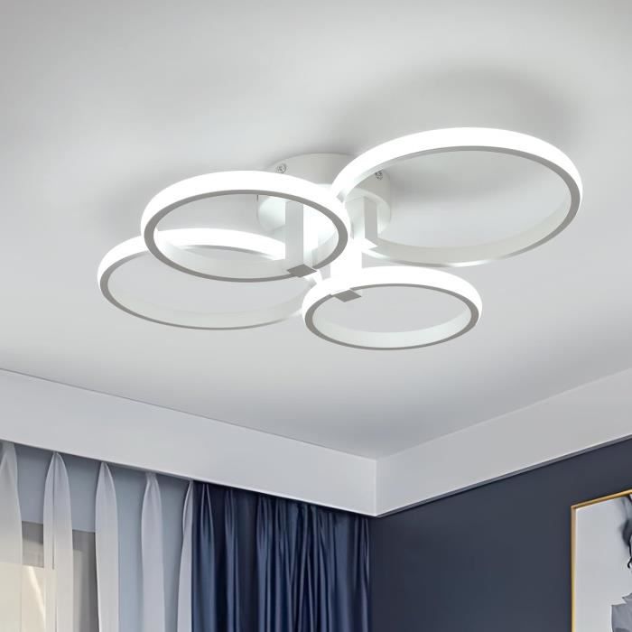 TONGNIDA Plafonnier LED 4 Têtes Tricolore 48W Dimmable - Salon, Couloir, Salle à Manger, Bureau, Chambre (Vert)