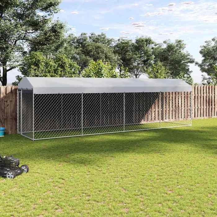 vidaXL Chenil extérieur avec toit 760x192x225 cm