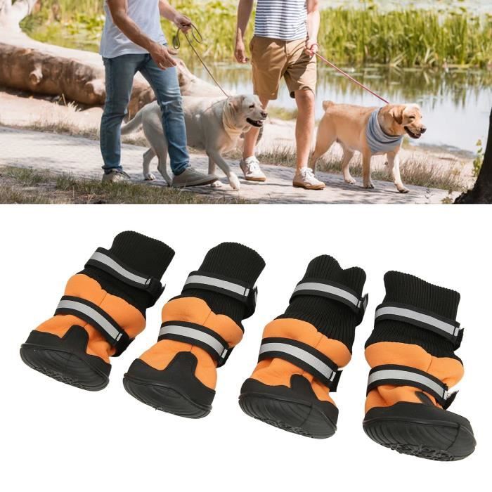 NEUF chaussures chien imperméable sport protection chausson étanche  randonnée antidérapante (Orange XL) DQ FRANCE