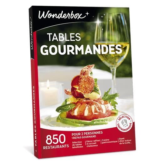 Wonderbox - Coffret cadeau - Tables gourmandes - 850 restaurants