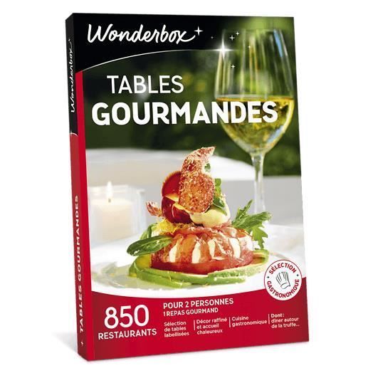 Liste Des Coffret Cadeau Wonderbox - Dîner Gastronomique Pour 2 - 1070 Restaurants étoilés Idée Cadeau Originale