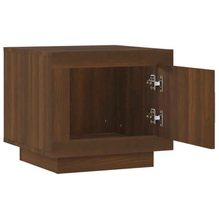 GES - Tables - Table basse Chêne marron 51x50x45 cm Bois d'ingénierie ...