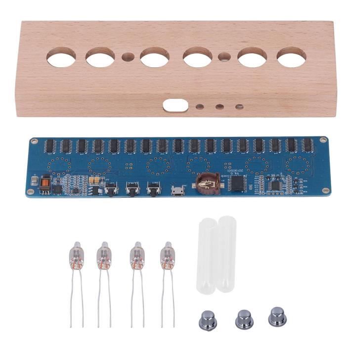 Kit Horloge à Tubes Nixie IN-12/IN14/QS30 - Carte électronique Universelle PCBA, Alimentation USB