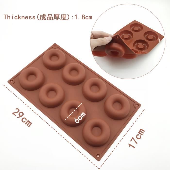 Moule à Donuts Silicone 2 Pièces + 15 Poches à Douille - Moule Donuts Cake Factory Compatible - Mini Donuts Parfaits