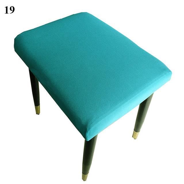 Housses Pouf Carré NeColorLife Lot De 2 - Protection Jacquard Extensible Beige - 10