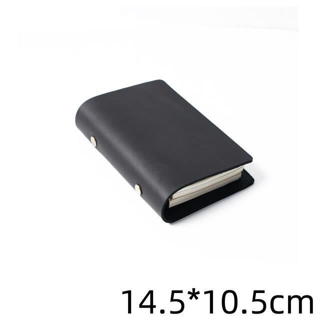 CAHIER,Green Small--Carnet de notes rétro en cuir de vache véritable