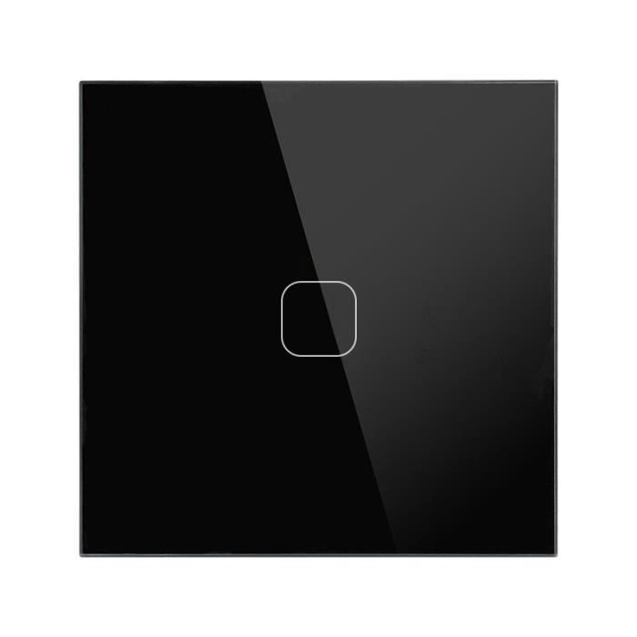 Interrupteur Mural 2 Gangs, Noir, 86x86mm – Avec Fil, Uxcell, 230V