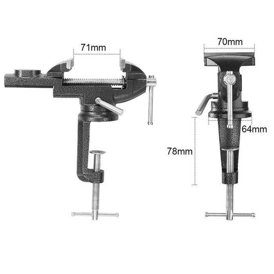 Étau D'établi TEENO 85mm - Force Serrage 800kg - Base Pivotante 360° - Acier Moulé Professionnel