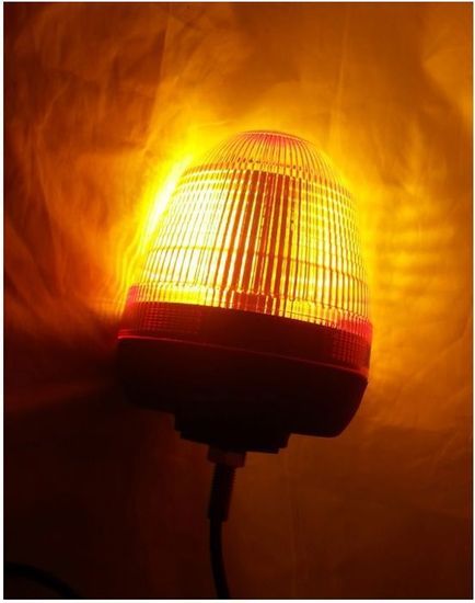 Lot De 2 Gyrophares LED Orange 40 LEDs E9 R65 IP65 - 12V-24V, 3 Modes Flash + Supports, Neuf