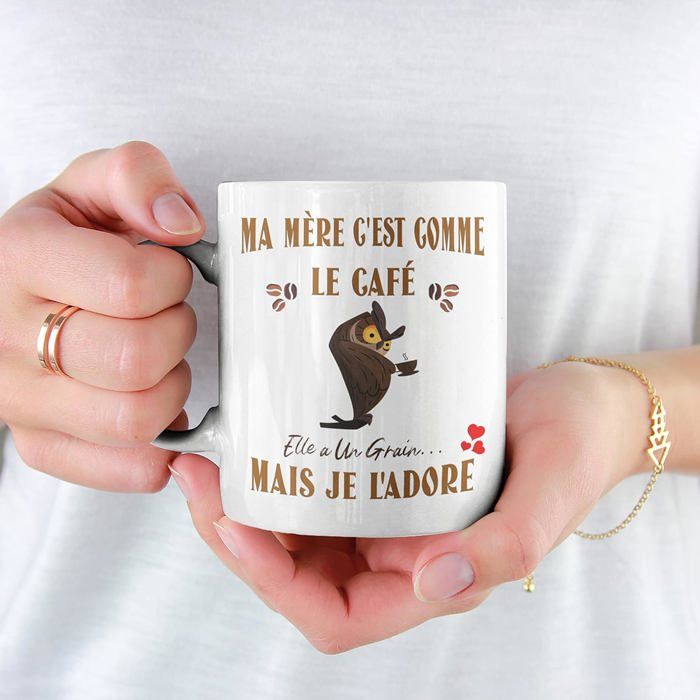 Tote Bag Humour Maman - Ma Mère C'est Comme Le Café Elle A Un Grain Mais Je L'adore
