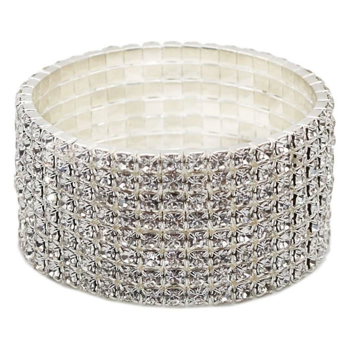 bracelet élastique cristal strass 0219531 - Grossiste Bijoux Parissima