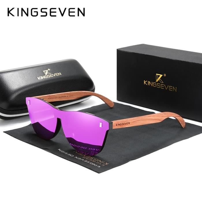 Lunettes de Soleil KINGSEVEN lunettes de soleil en bois naturel