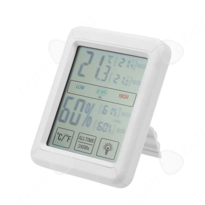 Lcd ℃/℉ Numérique Sans Fil Intérieur/Extérieur Thermomètre Horloge