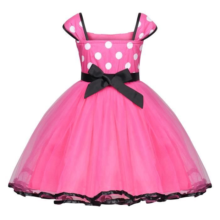 AmzBarley Deguisement Princesse Fille Tenues De Fête d'anniversaire Bowknot  Tutu Robe à Pois Rose Rouge Rouge - Cdiscount Prêt-à-Porter