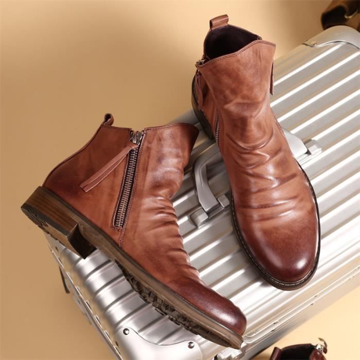 Chaussure avec fermeture éclair discount homme