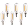 6 pièces ampoules LED E12 Base tubulaire Vintage décoratif maison ampoule à Filament  AMPOULE - AMPOULE LED - AMPOULE HALOGENE-2