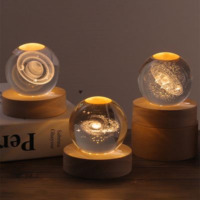 Veilleuse En Cristal Pour Enfants | Lampe De Table Globe Avec Base En