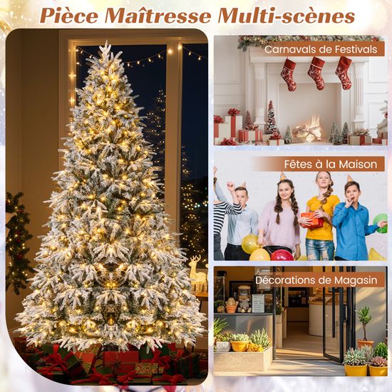 Sapin De Noël Artificiel Éclairé DREAMADE 93 Cm – 96 Branches, 96 LED, 8 Modes, étoile Au Sommet - 12