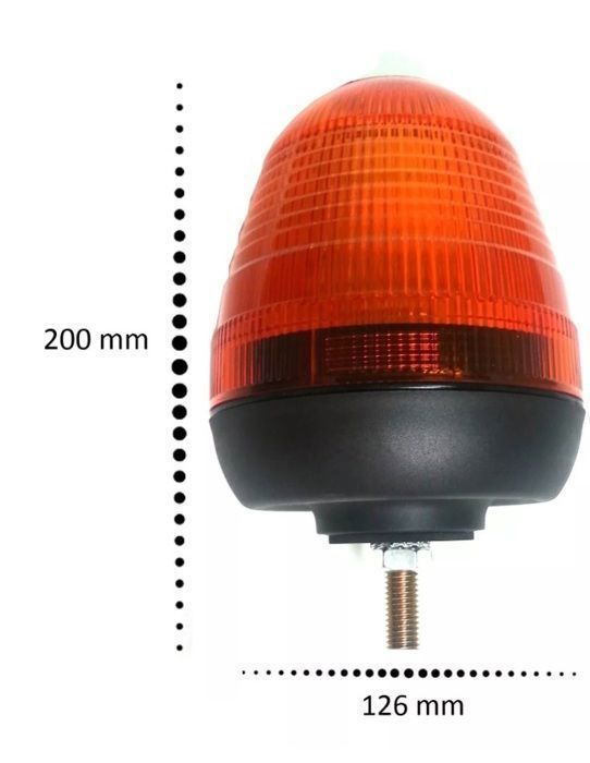 2 Gyrophares LED Ambre 12V/24V – 3 Modes (rotation/strobe/flash), Homologation R10 E9, étanches – Pour Camion, Tracteur, Véhicule D’urgence