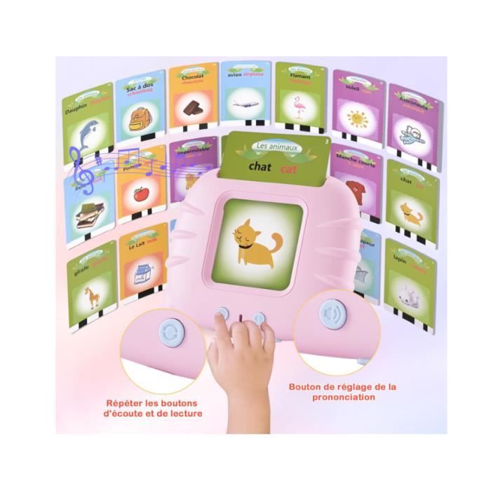 224 Cartes d'apprentissage parlantes pour tout-petits – Thérapie éducative  de la parole, sensorielle de l'autisme et jouets – Bleu - Cdiscount Jeux -  Jouets