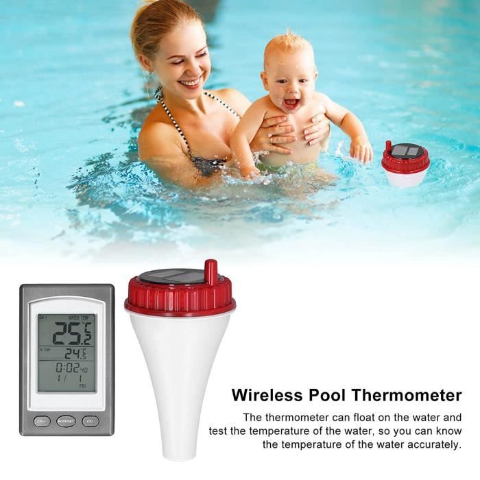 Thermomètre de piscine sans fil, piscine flottante et thermomètre spa avec  alarme temporaire, jauge de température numérique [379] - Cdiscount Jardin