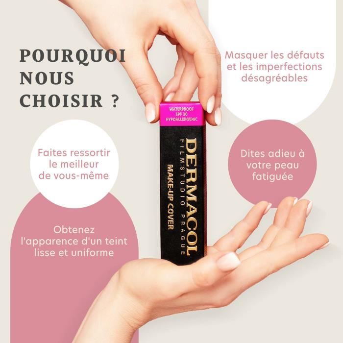 Fond De Teint Dermacol Haute Couvrance Waterproof - Teinte 210, 30g, Neuf En Boîte