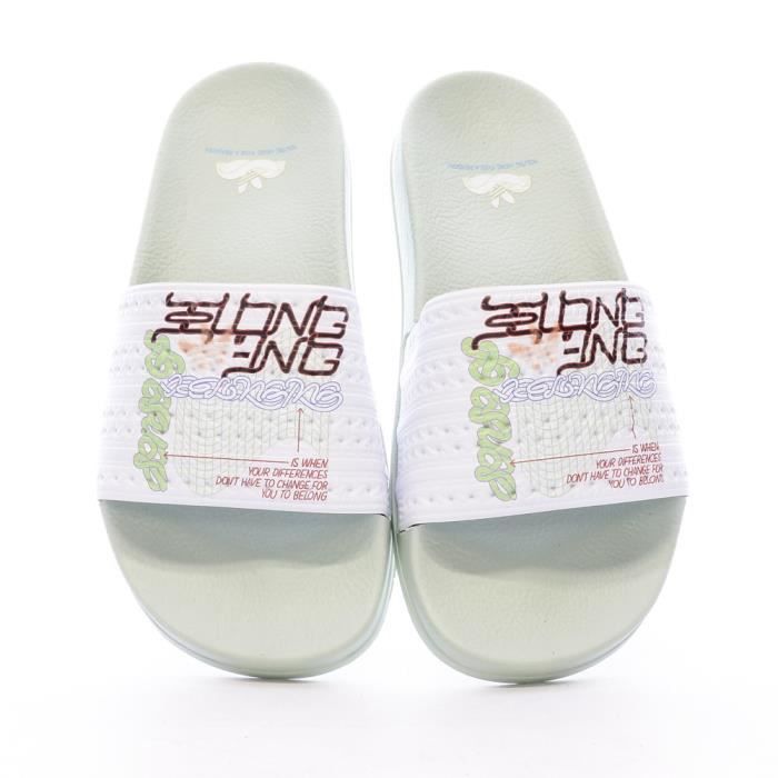 Claquette discount adidas verte