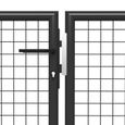 🌻8747Portillon grillagé Portail de clôture-Porte de jardin Portillon Acier350x75 cm Anthracite-3