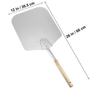 Pelle à Pizza Forgast – 30x26 Cm, Manche 20 Cm – Aluminium Léger – Idéale Pour Four à Pizza